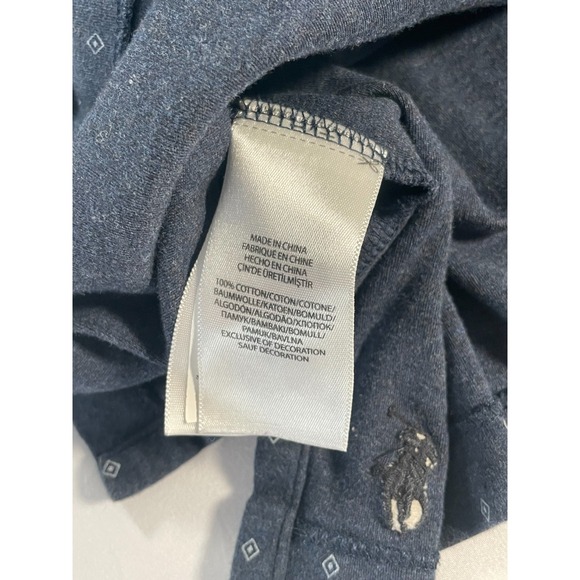 Polo Ralph Lauren Shirt Mens 2XL Blue Dotted Knit Short Sleeve Classic Golf - Picture 8 of 10